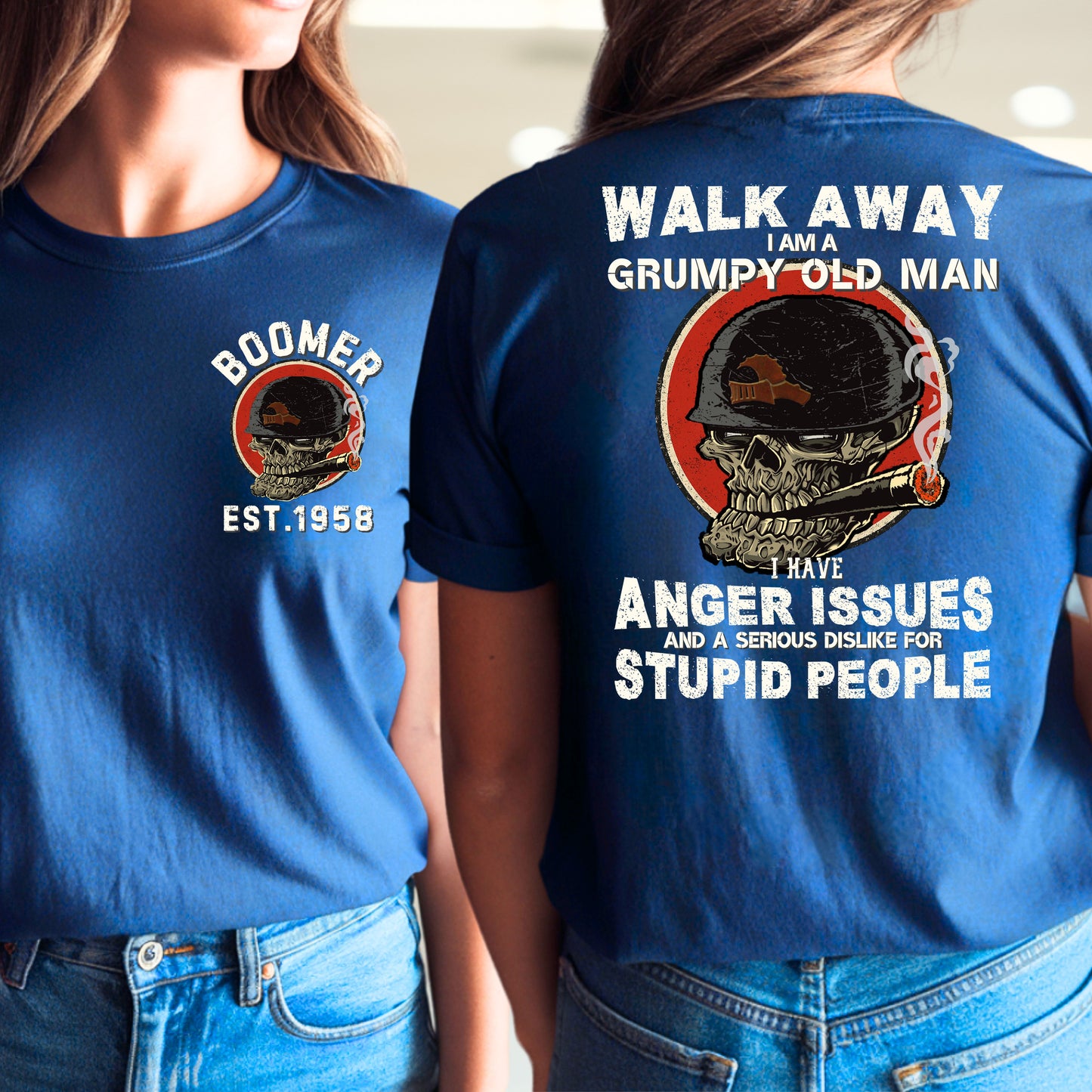 Boomer Custom Year T-Shirt : Walk away , I'm a crumpy old man