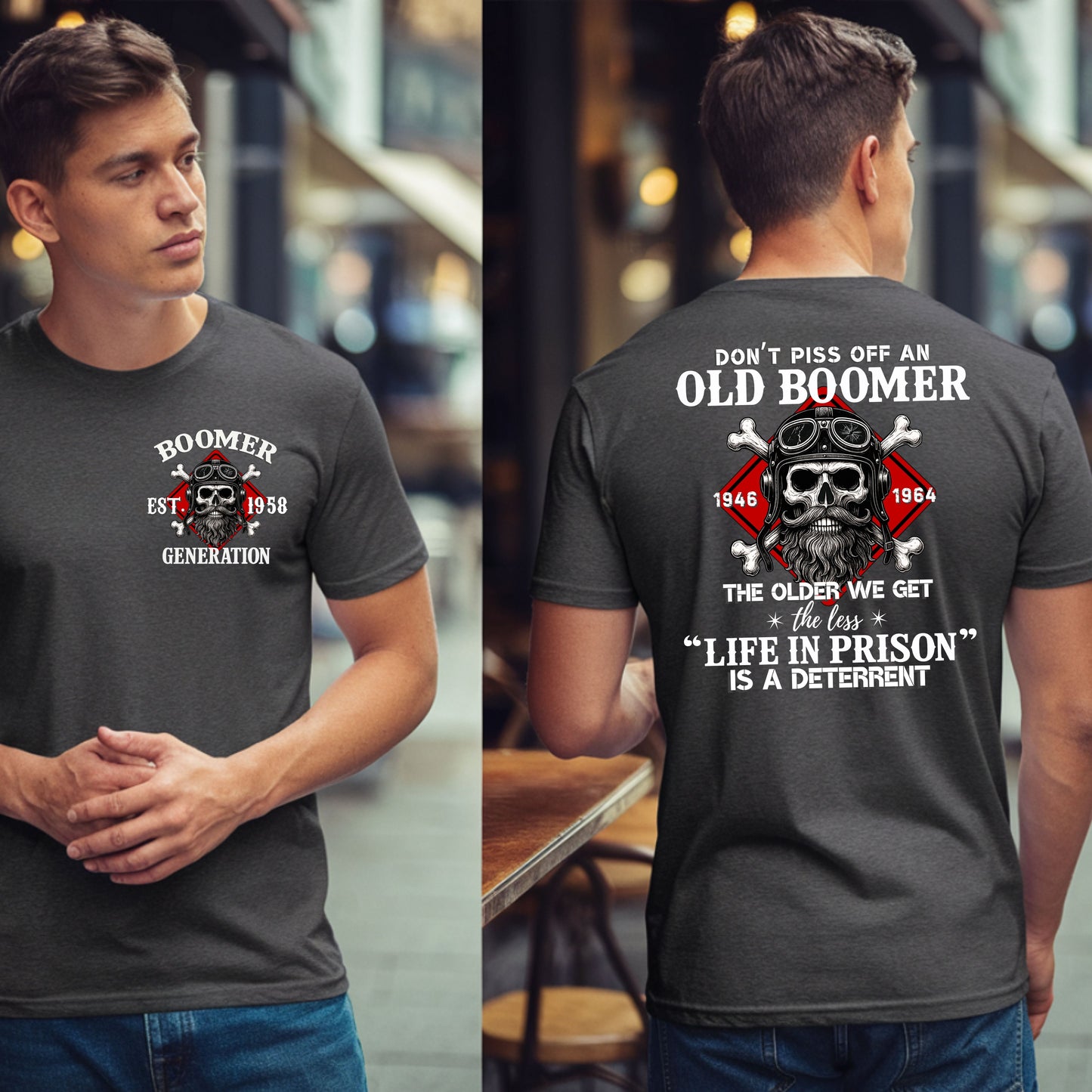Boomer Custom Year T-Shirt : Don't piss off with a boomer