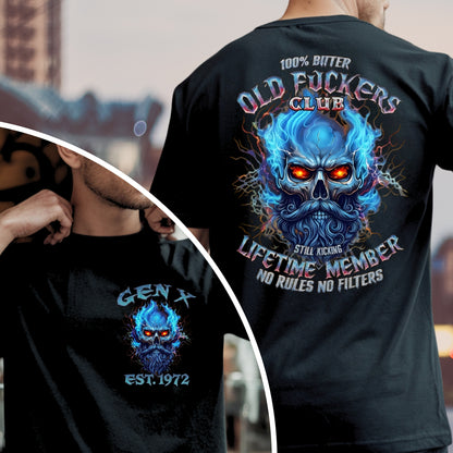 Gen X Custom Year T-Shirt : 100% Old Fuckers Club