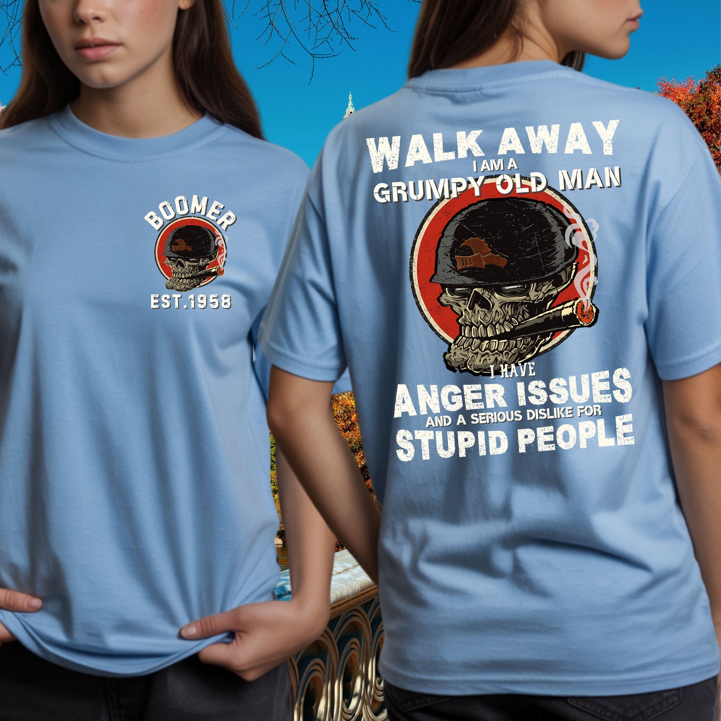 Boomer Custom Year T-Shirt : Walk away , I'm a crumpy old man