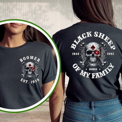 Boomer Custom Year T-Shirt : Black sheep of my family