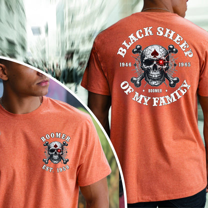 Boomer Custom Year T-Shirt : Black sheep of my family