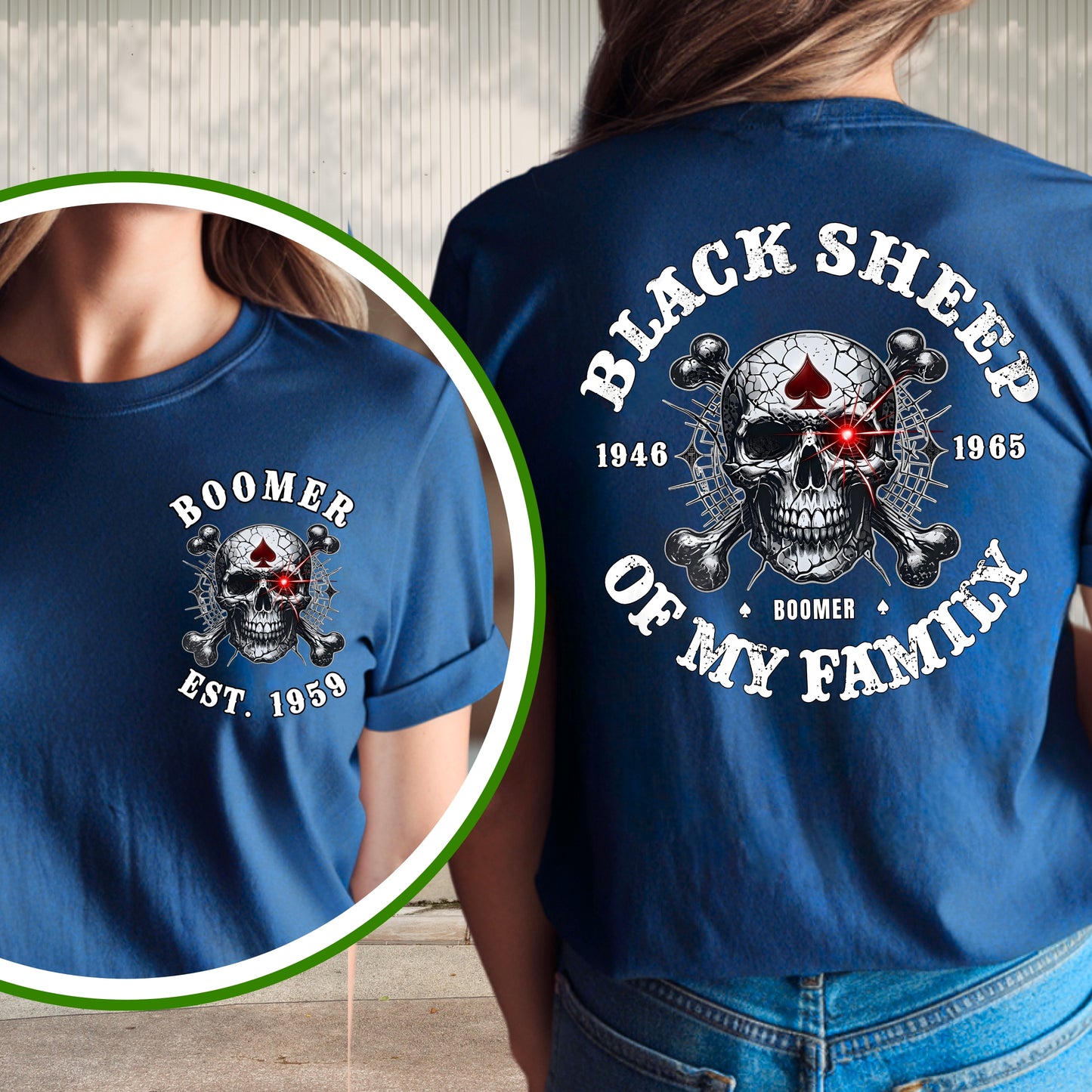Boomer Custom Year T-Shirt : Black sheep of my family